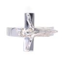 Silver Crucifix Ring by Icesia