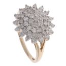 9ct Yellow Gold 1.00ct Brilliant Cut Diamond Cluster Ring