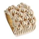 9ct Yellow Gold Four Row Keeper Ring