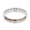 9ct White Gold 0.25ct Diamond Half Eternity Ring