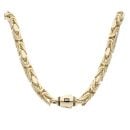 14ct Yellow Gold Monaco Classic Rey Plain Lock Fancy Chain 22"