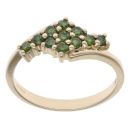 9ct Yellow Gold Peridot Cluster Ring
