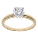 18ct Yellow Gold 1.00ct Brilliant Cut Diamond Solitaire Ring