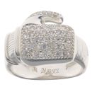 Silver Cubic Zirconia Boxing Glove Ring