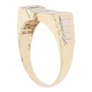 9ct Yellow And White Gold Cubic Zirconia Dad Ring