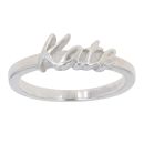 Silver Personalised Script Polished Ring