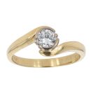 18ct Yellow Gold 0.50ct Diamond Twist Solitaire Ring