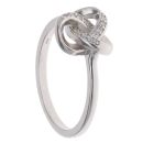 Silver Cubic Zirconia Knot Ring By Icesia