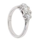 18ct White Gold 1.06ct Diamond Trilogy Ring