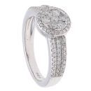 9ct White Gold 0.67ct Diamond Cluster Ring by Anya Belle