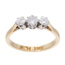 9ct Yellow Gold 0.50ct Diamond Trilogy Ring