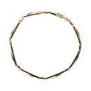 9ct Yellow And White Gold 0.25ct Brilliant Cut Diamond Bracelet 7.5"