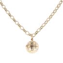 9ct Yellow Gold Football Pendant and Belcher Chain 22"
