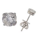18ct White Gold 1.00ct Brilliant Cut Diamond Stud Earrings