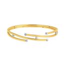 22ct Yellow Gold Layer bangle pair with round bead detail