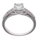 Platinum Moissanite Single Stone Ring