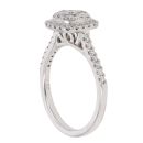 Platinum 0.50ct Brilliant Cut Diamond Cluster Ring