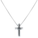 Unique & Co Stainless Steel and Black Plating Cross and Chain