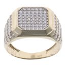14ct Yellow Gold Cubic Zirconia Signet Ring