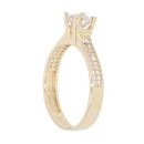 14ct Yellow Gold Cubic Zirconia Single Stone Ring