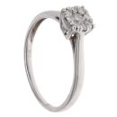 9ct White Gold 0.25ct Brilliant Cut Diamond Cluster Ring