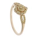 9ct Yellow Gold 0.45ct Diamond Cluster Ring