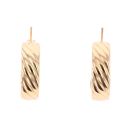 9ct Yellow Gold Patterned Hoop Earrings