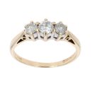 9ct Yellow Gold 0.50ct Brilliant Cut Diamond Trilogy Ring
