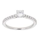18ct White Gold 0.50ct Diamond Shoulder Solitaire Ring