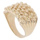 9ct Yellow Gold Six Row Keeper Ring