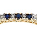 9ct Yellow Gold Sapphire and Diamond Eternity Ring