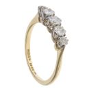 18ct Yellow Gold 0.55ct Brilliant Cut Diamond Five Stone Ring