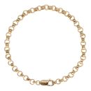 Silver Gold Plated Belcher Bracelet 8.5"