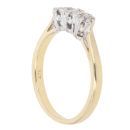 18ct Yellow Gold 0.25ct Brilliant Cut Diamond Trilogy Ring
