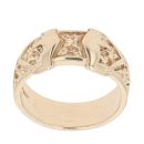 9ct Yellow Gold Patterned Buckle Ring