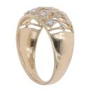 9ct Yellow Gold 0.10ct Diamond and Fancy Ring