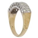 18ct Yellow Gold 0.55ct Brilliant Cut Diamond Two Row Ring