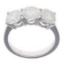18ct White Gold 3.11ct Brilliant Cut Diamond Trilogy Ring