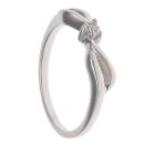 Silver Cubic Zirconia Solitaire Fancy Ring