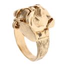 9ct Yellow Gold Bulldog Ring