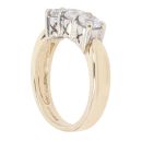9ct Yellow Gold Cubic Zirconia Three Stone Ring