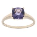 9ct Yellow Gold Single Stone Amethyst Ring