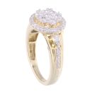 9ct Yellow Gold 0.56ct Diamond Cluster Ring