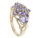 9ct Yellow Gold Tanzanite Cluster Ring