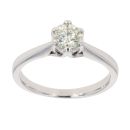 18ct White Gold 0.50ct Brilliant Cut Diamond Solitaire Ring