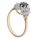 9ct Yellow Gold Sapphire and Cubic Zirconia Ring