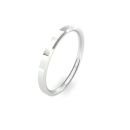 Platinum 2mm Soft Chamfered Edge Wedding Band