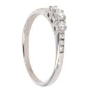 9ct White Gold 0.30ct Diamond Trilogy Ring
