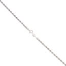 9ct White Gold Blue Topaz Pendant And Chain 16"