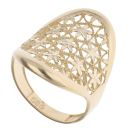 14ct Yellow Gold Open Work Flower Ring